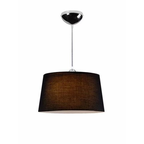 Pendente São Paulo 3 Luzes Ø46cm Preto S/Cristal e Difusor