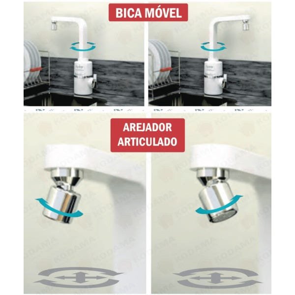 Torneira Eletrônica Cozinha Bancada 110v Hydra Moderna Slim - 5