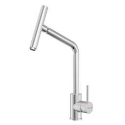 Misturador Monocomando Tramontina Versa em Aço Inox com Bica Articulada - 1 Misturador Monocomando Tramontina Versa em Aço Inox com Bica Articulada - 1