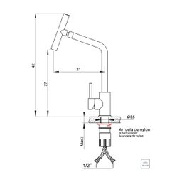 Misturador Monocomando Tramontina Versa em Aço Inox com Bica Articulada - 3 Misturador Monocomando Tramontina Versa em Aço Inox com Bica Articulada - 3
