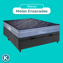 Ver imagem 4 de Cama Box Bau Cinza Casal + Colchão Molas Ensacadas Petrus Paropas