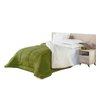Coberdron Sherpa Solteiro Edredom Pele De Carneiro Verde Oliva - 1