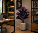 Ver imagem 5 de Planta Artificial Decorativa Calathea Roxa com 12 Folhas – 60 cm