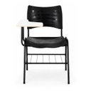 Ver imagem 2 de Cadeira Universitária Plástica Prancheta Mdf - Cor Preto - Mrplast - 34014