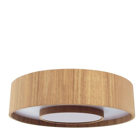 Plafon Redondo Anel 60cm - 8 Luzes Freijó