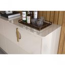 Ver imagem 2 de Buffet Lukaliam Móveis Siena com 4 Portas Prateleira Divisória e Pés de Ferro Off White