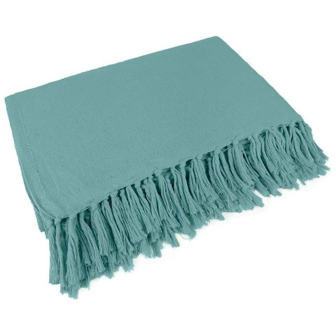 Manta para Sofá Verde Água Liso 2,40 X 1,80