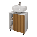 Ver imagem 1 de Gabinete Banheiro sem Cuba Ripado Porta Lindo Moderno