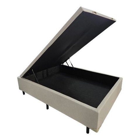 Box Baú Casal Linhão Areia So1clique 1,38x1,88 Pistão a Gás