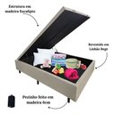 Ver mais imagens de Box Baú Casal Linhão Areia So1clique 1,38x1,88 Pistão a Gás