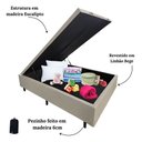 Ver mais imagens de Box Baú Casal Linhão Areia So1clique 1,38x1,88 Pistão a Gás