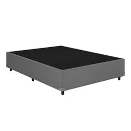Base Cama Box Casal Blindada - 138x188x42:cinza Linho - 2
