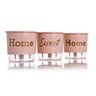 Conjunto 3 Vasos Autoirrigáveis Pequeno Coleção Wishes N2 HOME SWEET HOME cor Rosa Quartz - 2