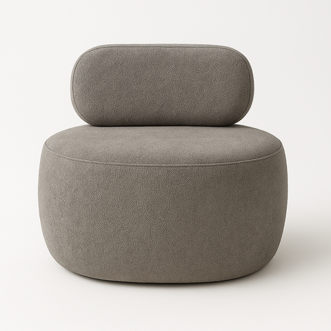 Poltrona Estofada Design Clean e Sofisticado Confortável:cinza