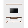 Rack com Prateleira 150cm Mdf Nogal com Branco Dallas - On Móveis - 6