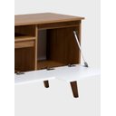 Ver imagem 4 de Rack com Prateleira 150cm MDF Nogal com Branco Dallas - On Móveis