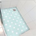 Ver imagem 1 de Adesivo para Banheiro Box Ladrilho Celeste Antiderrapante Lavável Colacomigo Adesivo Piso Box 1,20 X
