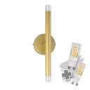 Ver imagem 2 de Arandela Parede Slim Billy Ouro com 2 LED G9 5W