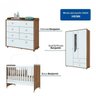 Quarto de Bebê Completo com Guarda-Roupa 3 Portas, Cômoda e Berço Mini Cama Benjamin Espresso Móveis - 3