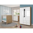 Ver imagem 1 de Quarto de Bebê Completo com Guarda-Roupa 3 Portas, Cômoda e Berço Mini Cama Benjamin Espresso Móveis