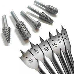 Jogo Brocas e Limas para Madeira Furadeira Retífica 11 Peças - 1