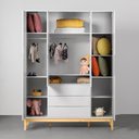 Ver imagem 7 de Kit Quarto Infantil com Pés Square Natural - Cômoda Elfe 4 Gavetas e 1 Porta + Guarda- Roupa Elfe +
