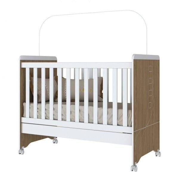 Quarto de Bebê Completo com Berço Mini Cama e Cômoda Benjamin Espresso Móveis - 4