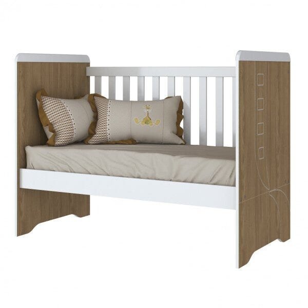 Quarto de Bebê Completo com Berço Mini Cama e Cômoda Benjamin Espresso Móveis - 5