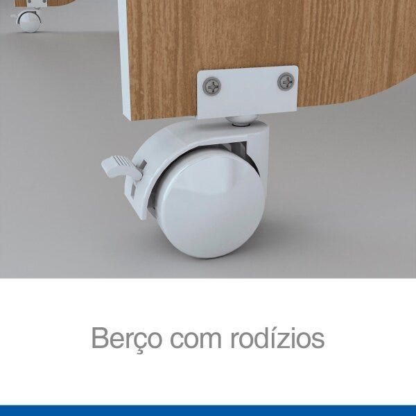 Quarto de Bebê Completo com Berço Mini Cama e Cômoda Benjamin Espresso Móveis - 8