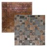 Kit 3 Unidades Pastilha de Vidro Cristal Cromo Prata 30x30cm - 2