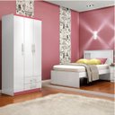 Ver imagem 2 de Quarto Infantil com Guarda-Roupa com Espelho Londres e Cama Selfie Espresso Móveis Flex Color