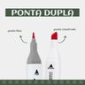 Conjunto de Canetas Marcador Permanente Ponta Dupla 48 Cores - 5
