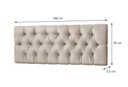 Ver imagem 2 de Cabeceira de Cama Estofada Queen 160cm Bege Capitone- Rede Móveis