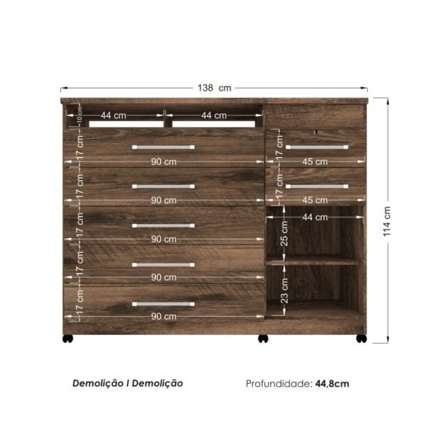 Cômoda com Rodízios Espanha Demolição - 4