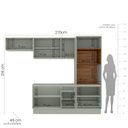 Ver imagem 2 de Armário de Cozinha Modulada 4 Peças 270cm sem Tampo 250035 Koya Politorno