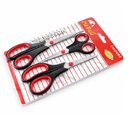 Ver imagem 2 de Kit Tesouras 3 Unidades Multiuso Aço Inox Costura Casa Cozinha Papel Escolar Artesanato