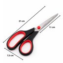 Ver imagem 4 de Kit Tesouras 3 Unidades Multiuso Aço Inox Costura Casa Cozinha Papel Escolar Artesanato