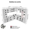 Ver imagem 3 de Armário de Cozinha Completa de Canto 549 cm Branco/Cinza Vik Madesa 01