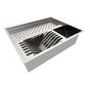 Ver imagem 2 de Calha Quadrada Varanda Gourmet 48 cm Escorredor Inox P/ Louça Technox