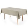 Toalha de Mesa Retangular 8 Lugares Jacquard Melli Bege Karsten - 1