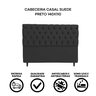 Cabeceira Casal Suede Preto 140x110 - 4