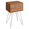 Mesa de Cabeceira 881 Native - 1 Gaveta com Pés Cromados - Carraro - 1