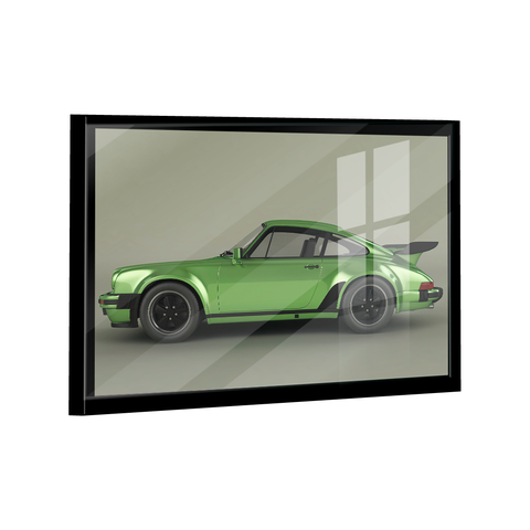 Quadro Porsche 911 Verde Metálico Lado -- BR ARTES