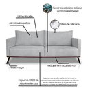 Ver imagem 4 de Sofá Atlas 2 Lugares 160cm Linho Boucle