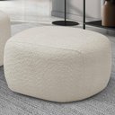 Ver imagem 4 de Puff Decorativo Orgânico para Sala de Estar Living Barolo L06 Bouclê Branco - Lyam Decor