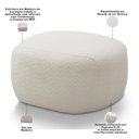 Ver imagem 3 de Puff Decorativo Orgânico para Sala de Estar Living Barolo L06 Bouclê Branco - Lyam Decor