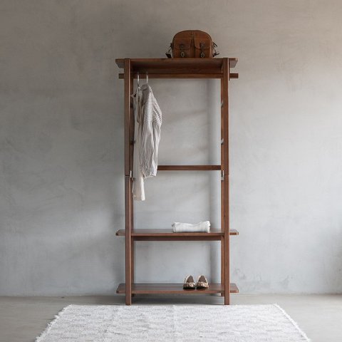 Guarda-Roupa Closet Laguna 3 Prat 90cm Castanho