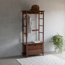 Ver imagem 4 de Guarda-roupa Closet Laguna 3 Prat 90cm Verniz Castanho