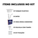 Ver imagem 2 de Tanque de Plástico 34l para Lavanderia Branco + Sifão Universal Sanfonado + Fita Veda Rosca