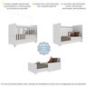 Berço Americano 3x1 com Colchão Incluso e Rodízios Pimpolho Multimóveis FG3568 Branco - 2
